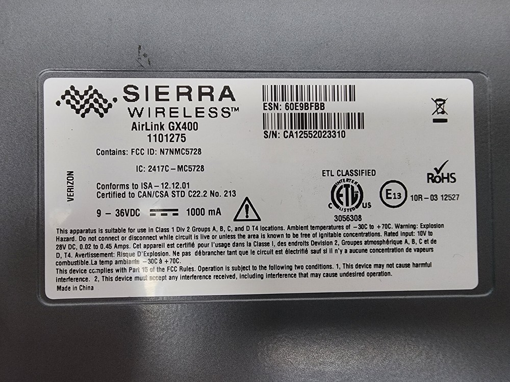 SIERRA WIRELESS AIRLINK GX400 MOBILE BROADBAND DEVICE