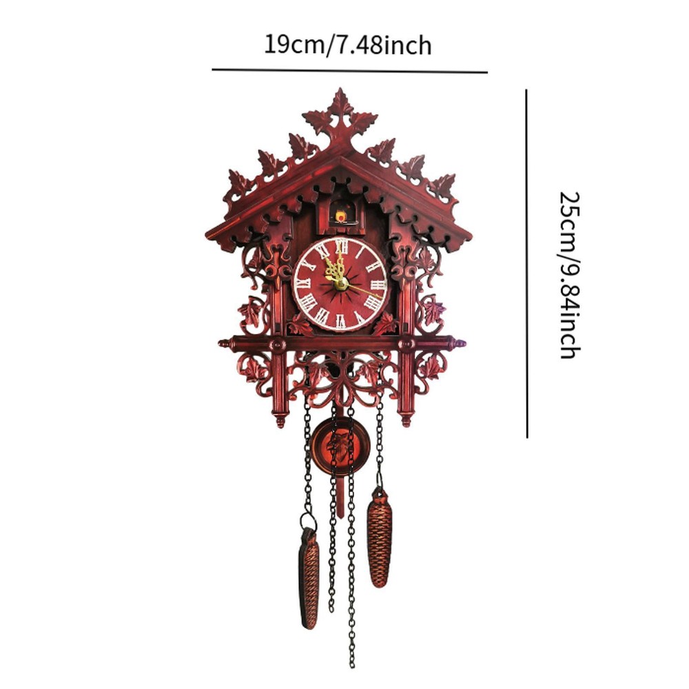 Wall Mounted Cuckoo Clock for Farmhouse Lightweight Decorative with Pendulum