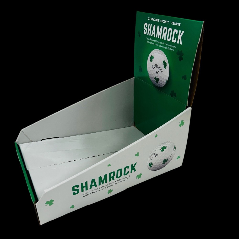 Callaway Chrome Soft Truvis SHAMROCK Golf Ball Store Display Empty Box Only