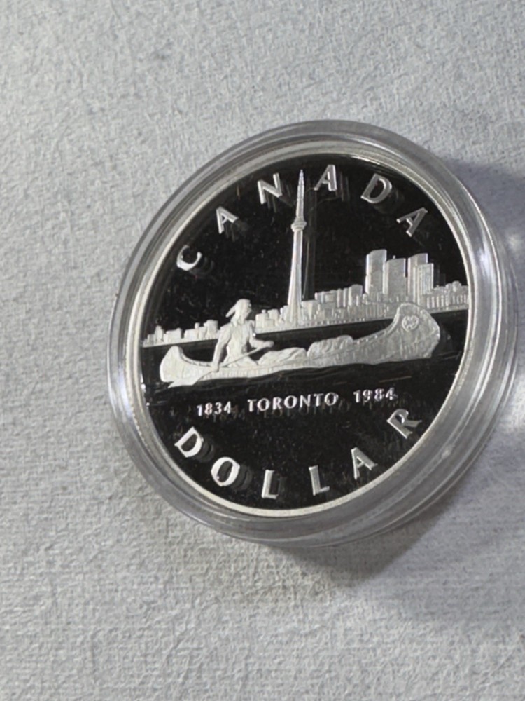 1984 Canada 1 Dollar Silver Proof Coin Toronto
