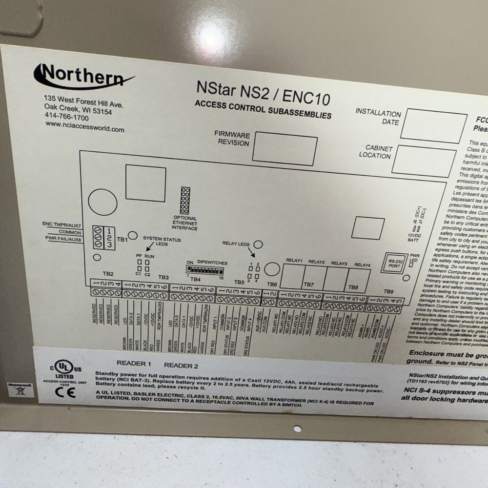 Northern Honeywell NSTAR 2 Control Unit Ns2