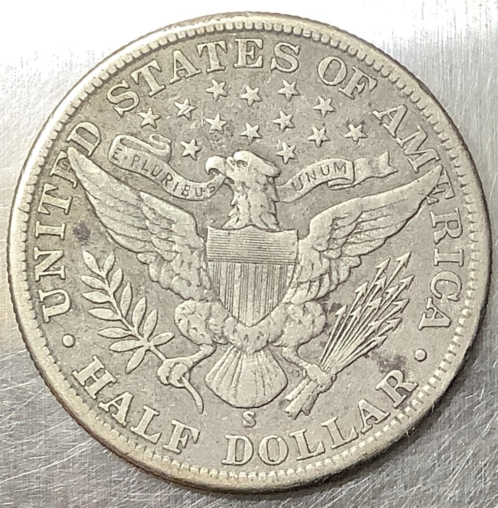 1900-S Silver Barber Half Dollar Better Date Choice VF+