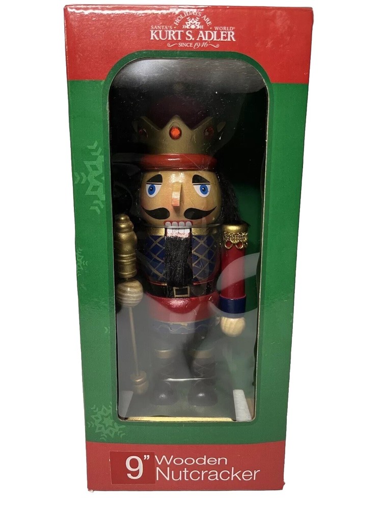 Kurt S Adler 9” Wooden Nutcracker King