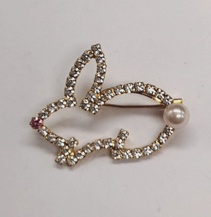 Sparkling Bunny Rabbit Lapel Pin