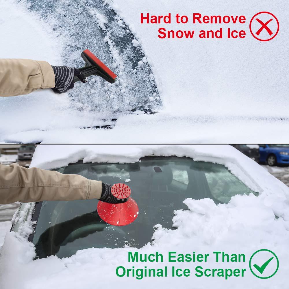 Ice Scraper for car, Red Ice Scraper Multi-function Car Ice Scraper Snow Remover