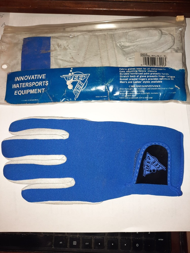 Dive Gloves - Deep See Admiral Royal Blue/Silver XL