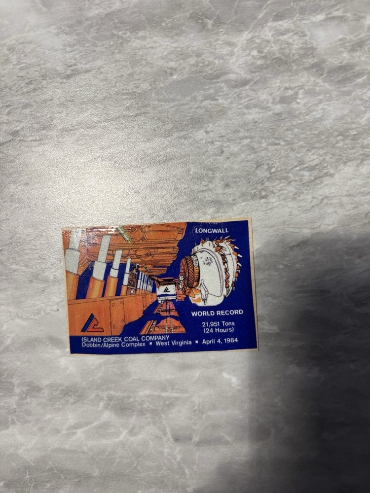 coal mining stickers nice older Island  Creek
