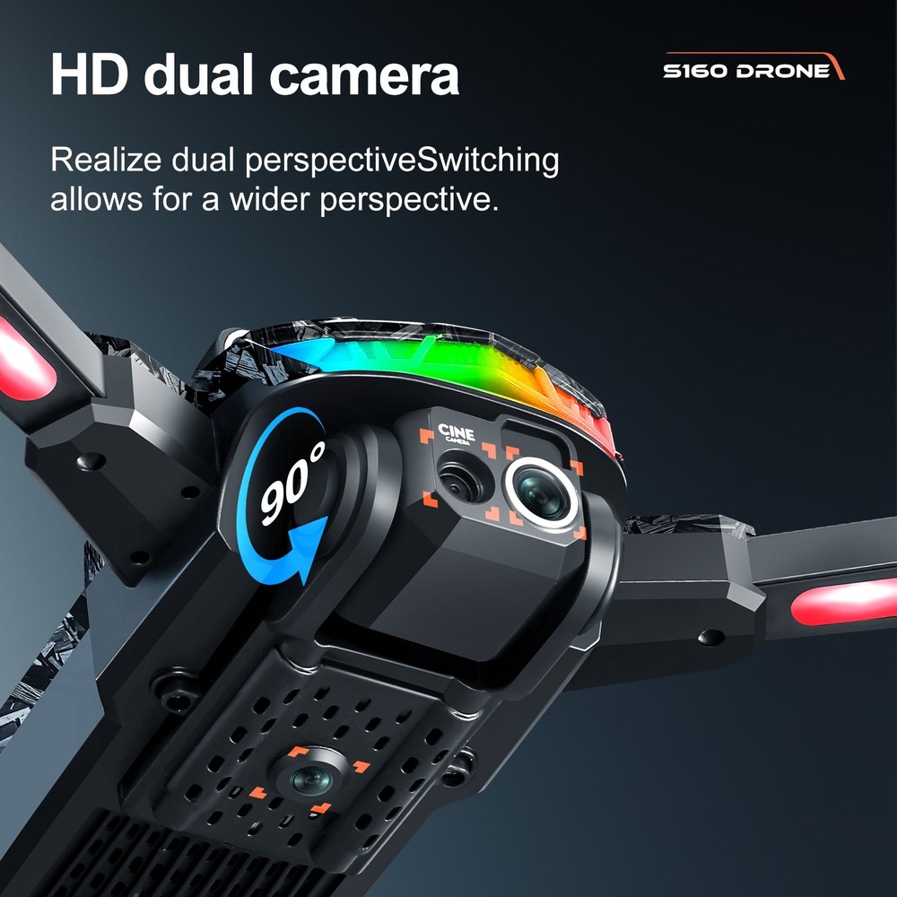 Drone WIFI FPV 4K Dual Camera Obstacle Avoidance Remote Control without Screen