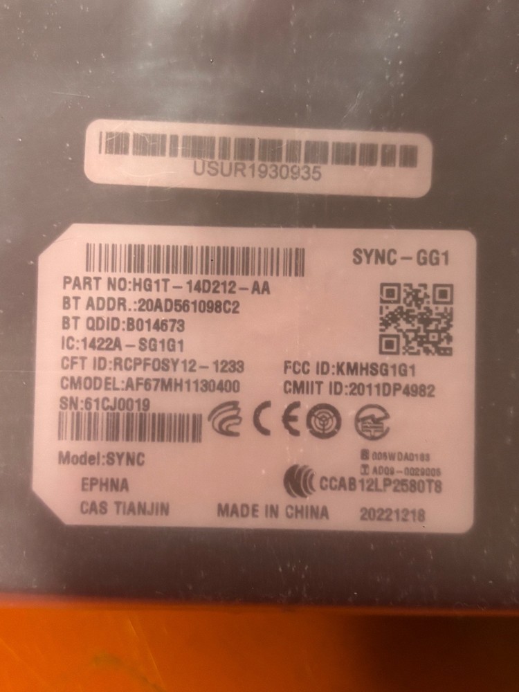 Ford SYNC module HG1T- 14D212-AA
