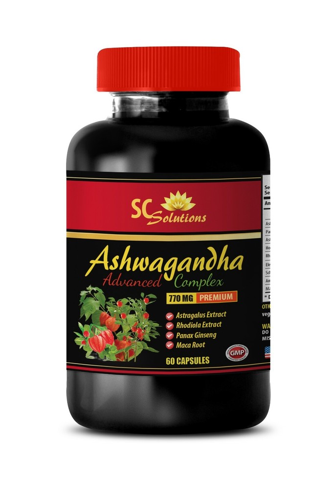 stress relieving herbs - ASHWAGANDHA ROOT COMPLEX 770mg - boost testosterone 1B