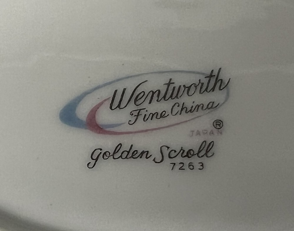 Wentworth China Golden Scroll Oval Platter 12"
