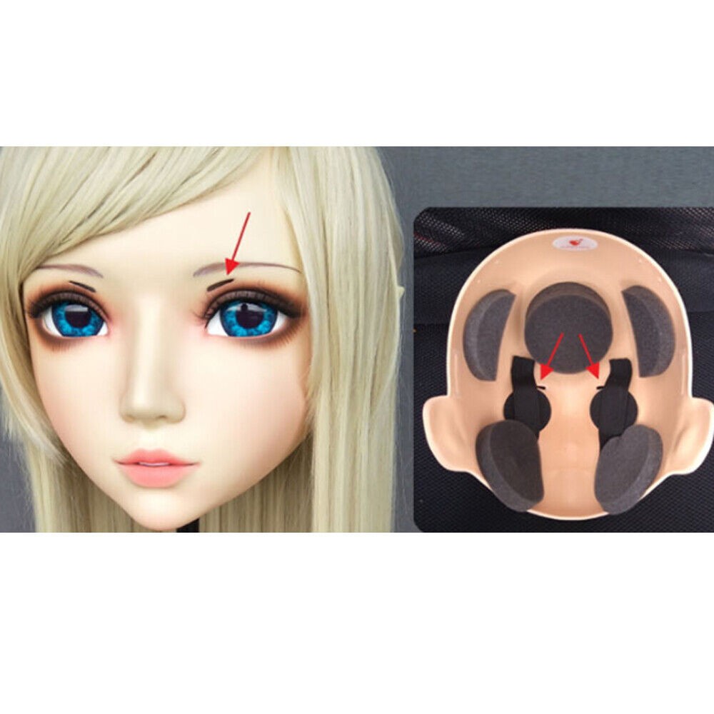 KnowU Half Head Shell Headgear BJD Anime Face For Cosplay Simulation Make-up