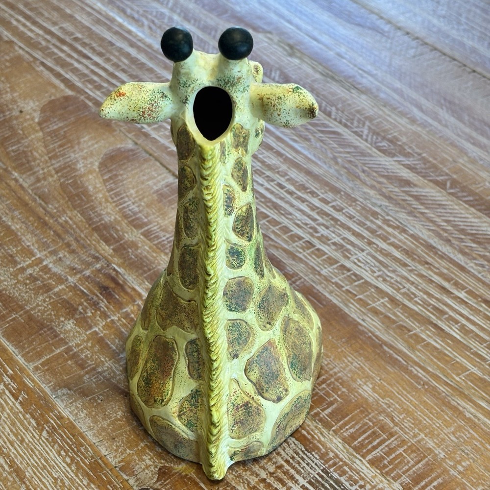 Ceramic Giraffe Pottery Incense Burner Hand Painted Unbranded Vintage