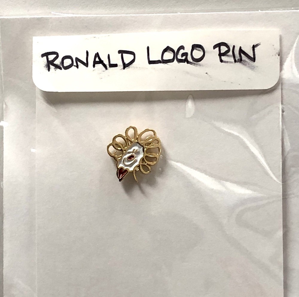 McDonald’s Vintage Pinback Enamel Crew Pin Ronald Scribble Head