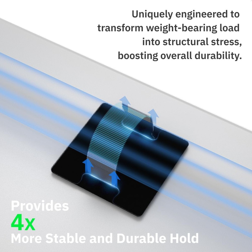 Under-Desk Cable Management Straps Adhesive Heavy-Duty Reusable Hook Loop
