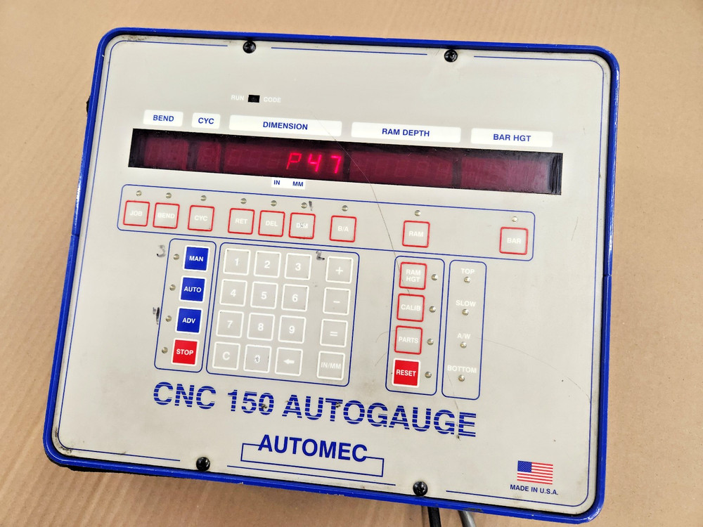 Automec CNC150 Autogauge Control Panel