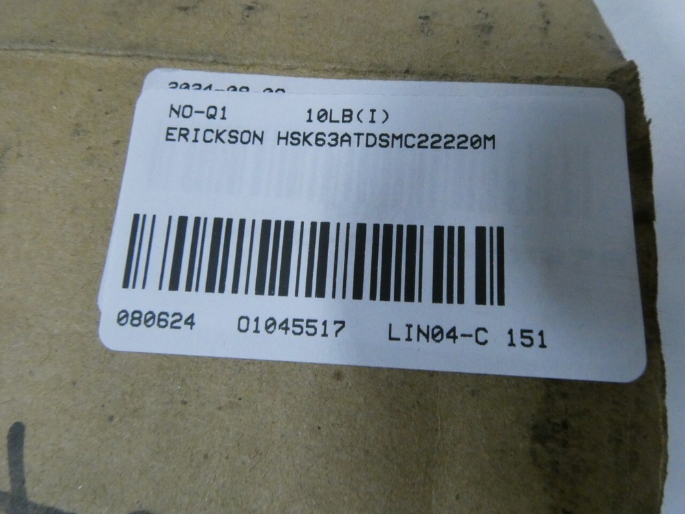 Erickson HSK63ATDSMC22220M Tool Holder