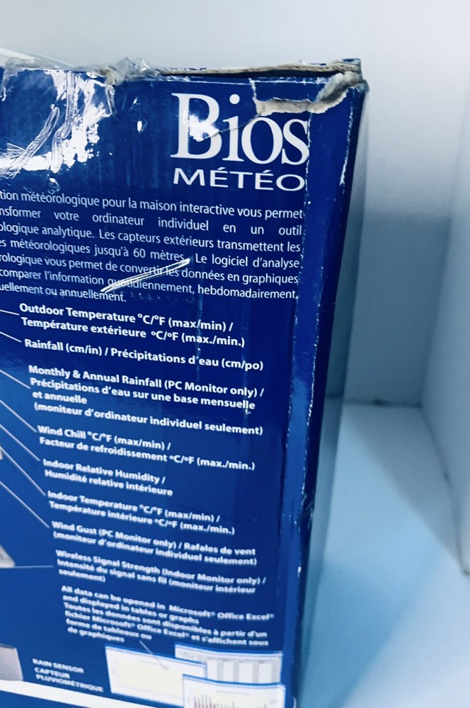 BIOS Home Weather Station With PC Interface And Modems Wireless New Open box