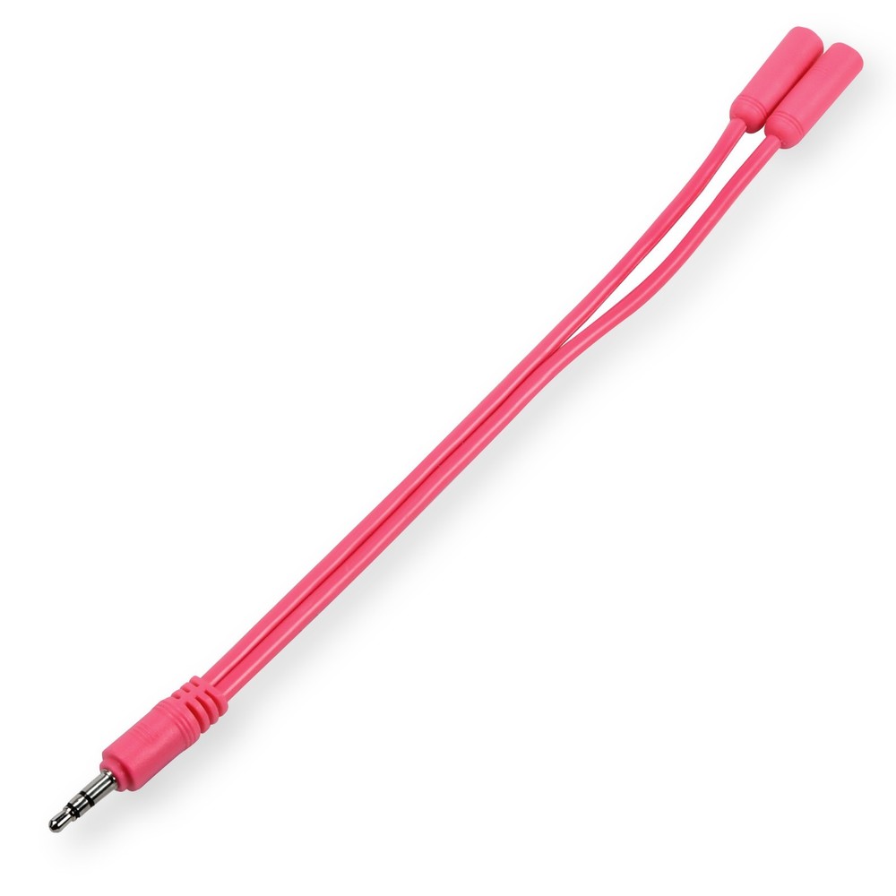 ONN 3.5mm Audio Splitter pink