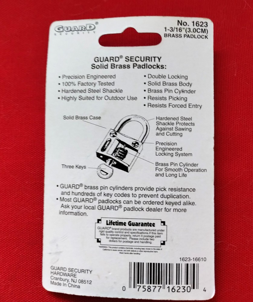 Black & Decker Guard Security Padlock with keys