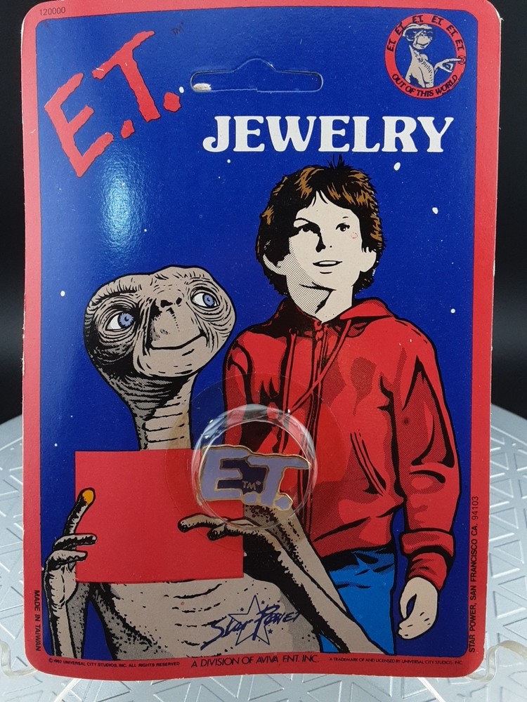 VINTAGE 1982 UNIVERSAL STUDIO'S E.T. EXTRA TERRESTRIAL ENAMEL PIN BROOCH NOC