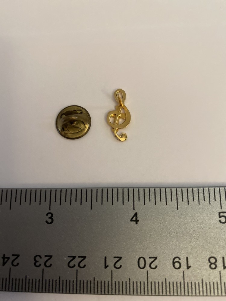 Treble Clef Religious Cross Lapel Pin P181