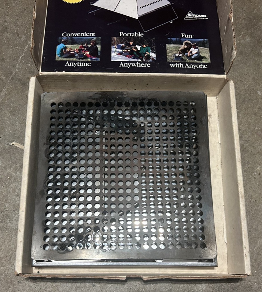 Vintage PYROMID 12” Portable Camping Grill Igloo w/ Box