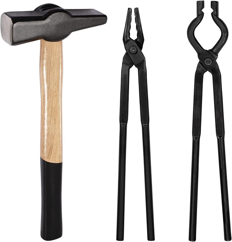BLACKSMITH HAMMER & FORGE TOOLS KIT - STARTER BEGINNER MAKING KNIFE KIT