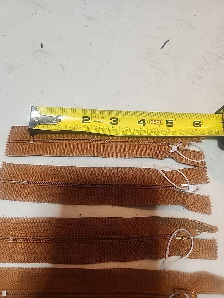 4pcs 5 Inch Talon Orange Zippers