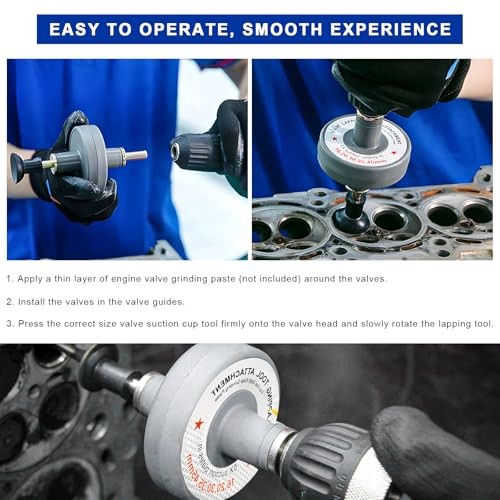 Valve Lapping Tool, Small Engine Valves Grinding Attachment Tool with 5