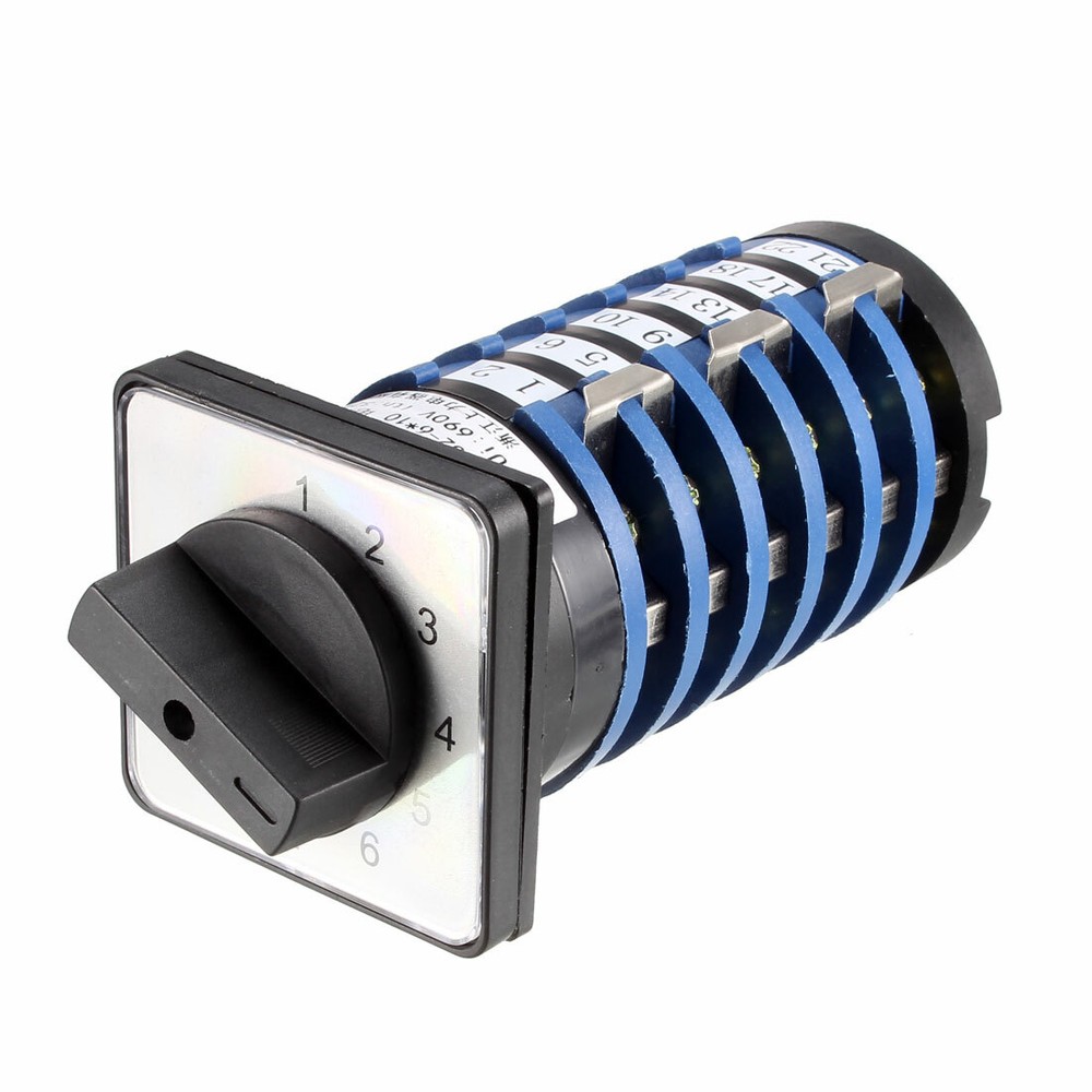 32A 10 Positions On-Off-On Changeover Selector Control Rotary Cam Switch