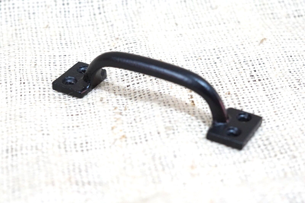 20 Cast Iron Handles Drawer Pulls Gloss Black Home Decor Kitchen Window Pull