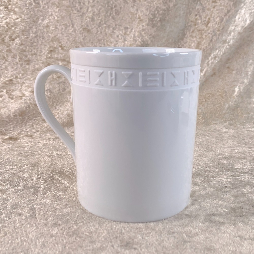 Hermes Paris Mug Cup Egee White Porcelain Tableware with Case