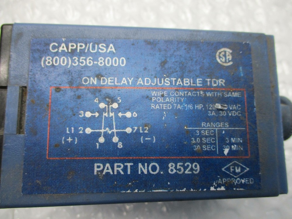 INDUSTRIAL SPARE 8529 RELAY UNMP