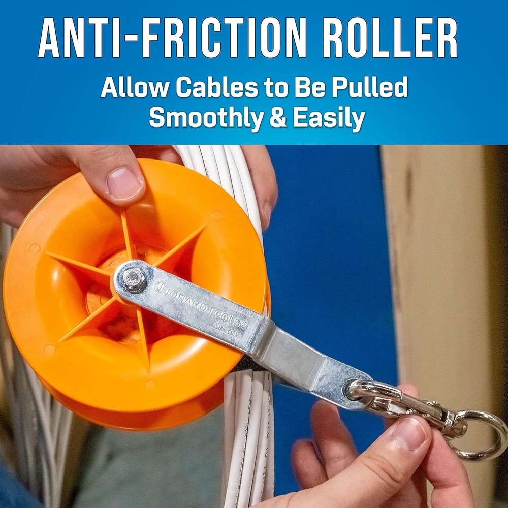 Cable Pulley Set 2-Pack for Low Voltage Electrical, Network, & COAX Cables - ...