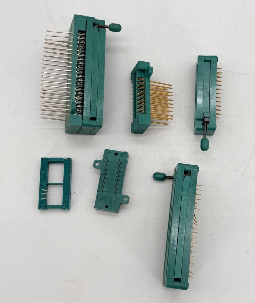 Vintage Textool ZIF IC Socket Old Computer EPROM Programmer Lot Of 6
