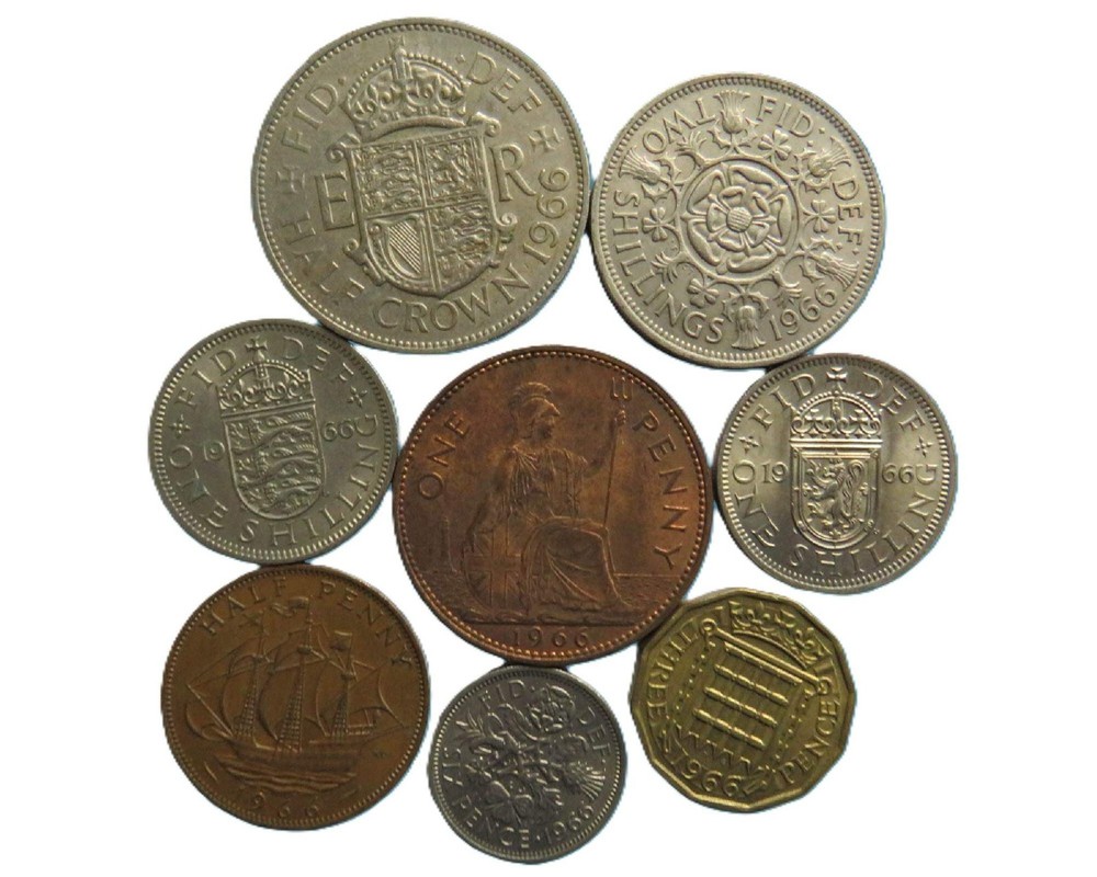 1966 Great Britain Coin Year Set
