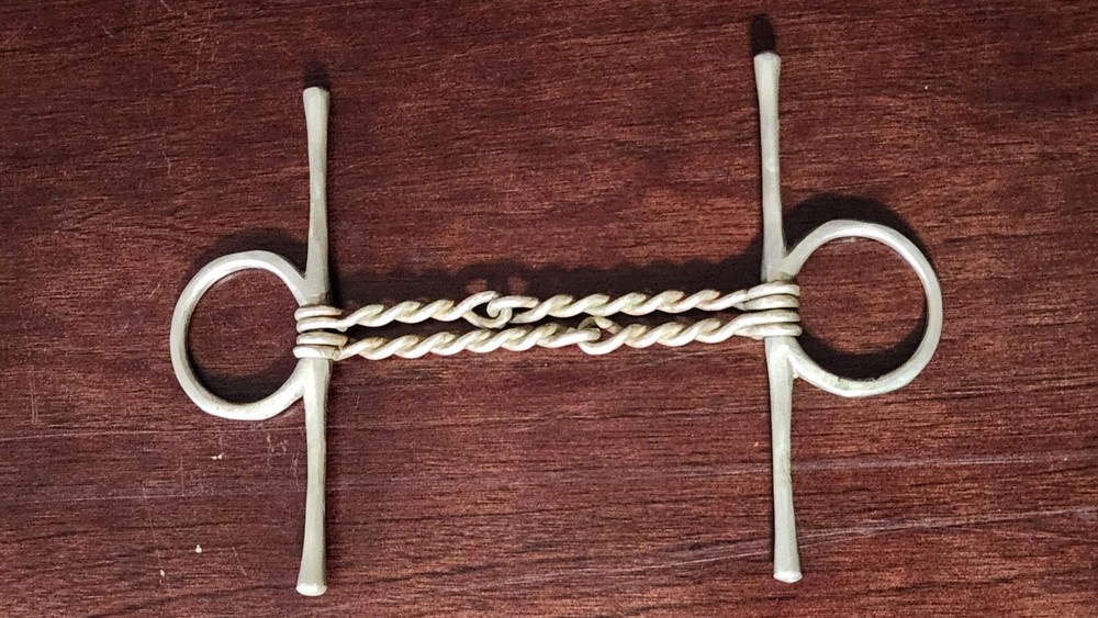 Vintage NEVER RUST Double-Twisted Wire Snaffle Bit Horse