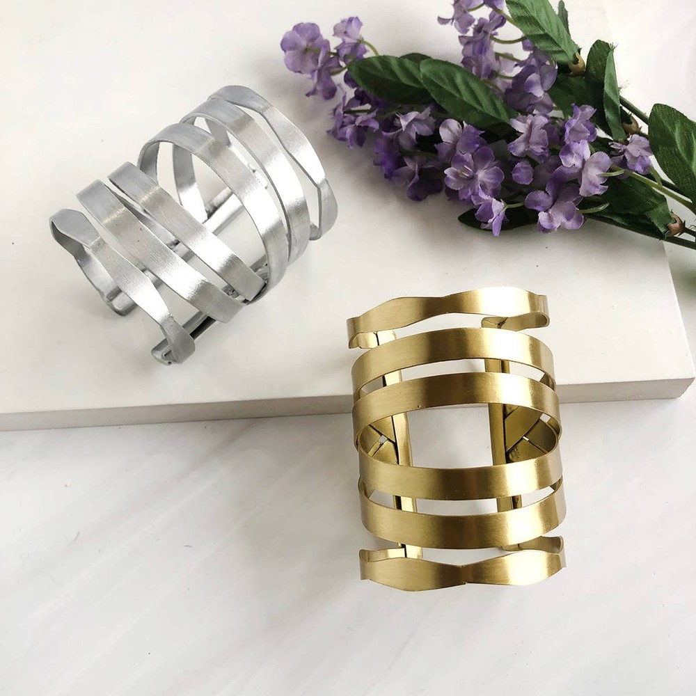 Ornate Arching Cuff - Gold