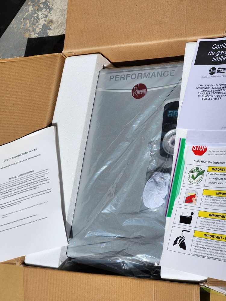 PARTS / REPAIR - RHEEM PERFORMANCE RETEX-18 ELECTRIC TANKLESS WATER HEATER 18kW