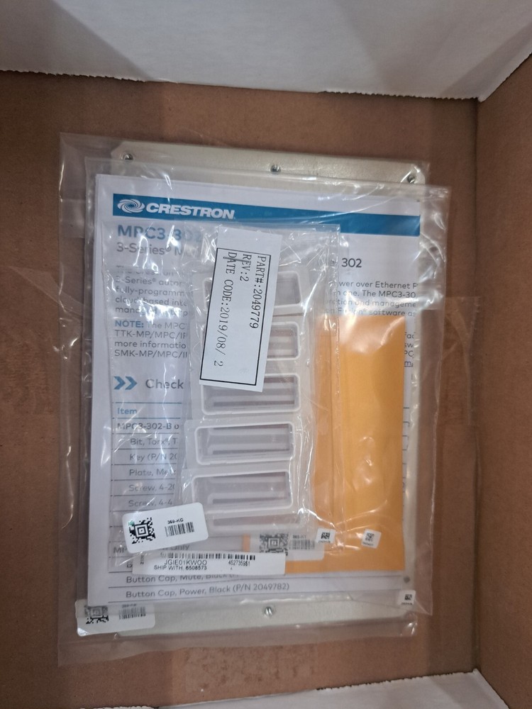 Crestron Model No. MPC3-302-W Wall Mounted Control Panel Board