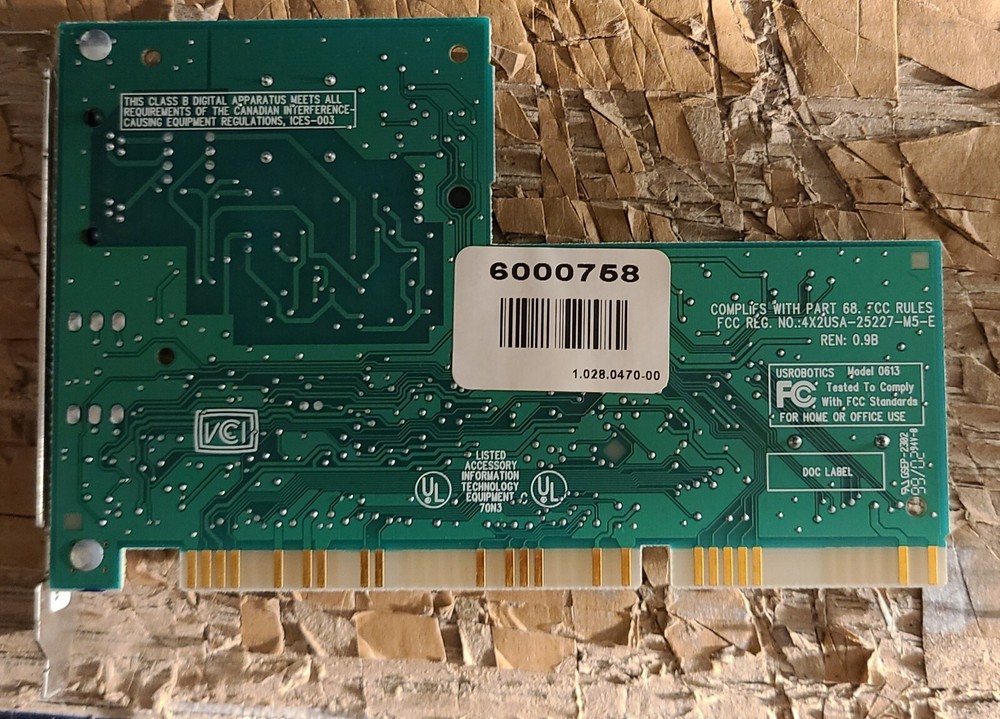 Vintage 3Com Analog Devices 56K EISA Fax modem Model 5687