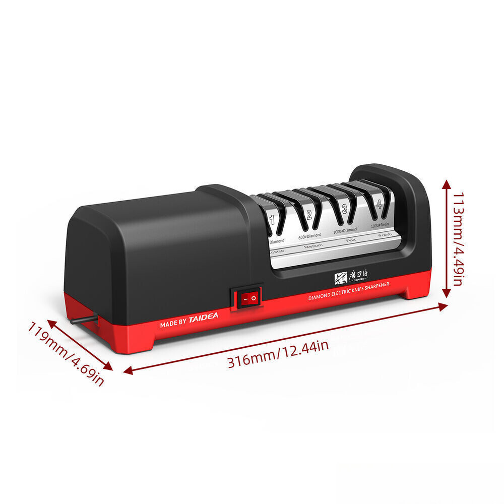 TAIDEA 4 Stage Electric Sharpener w/ 20° Grinding Angle
