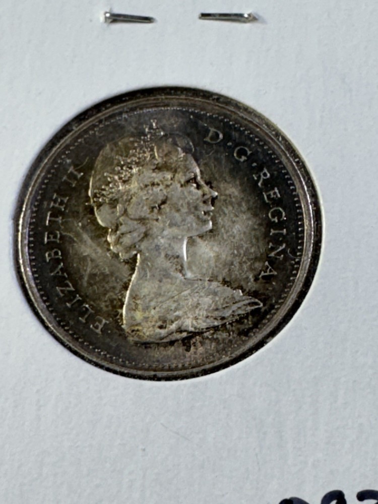 1967 Canada 25 Cents Silver Coin Featuring a Lynx