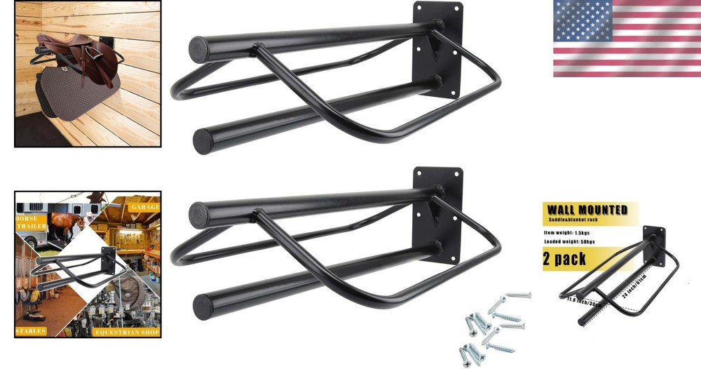 Organize Saddles & Blankets - 2 Pack Saddle Rack