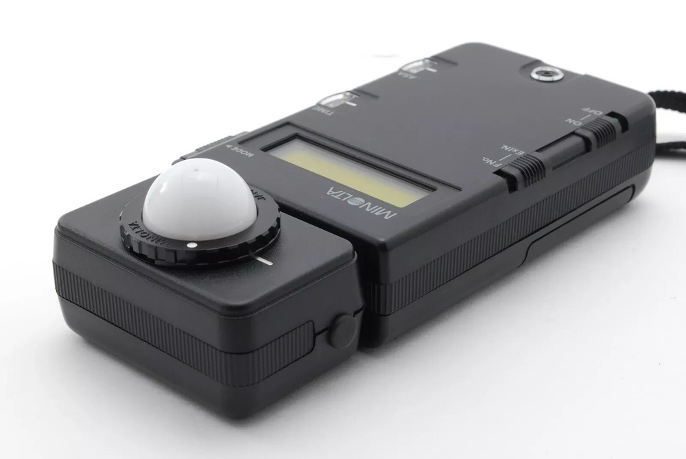 Minolta Flash Meter III with Spherical Diffuser (Ambient/Flash) With Case WORKS!