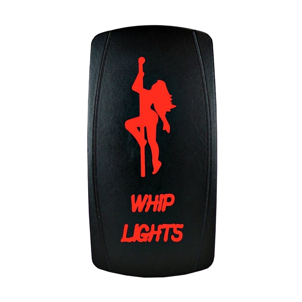 Custom Rocker Switch ON/OFF RED GIRL WHIP