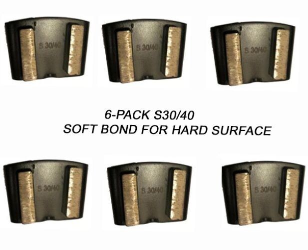 6-pack! HTC Compatible Diamond Grinding Disc For Hard Surface, Grit 30/40