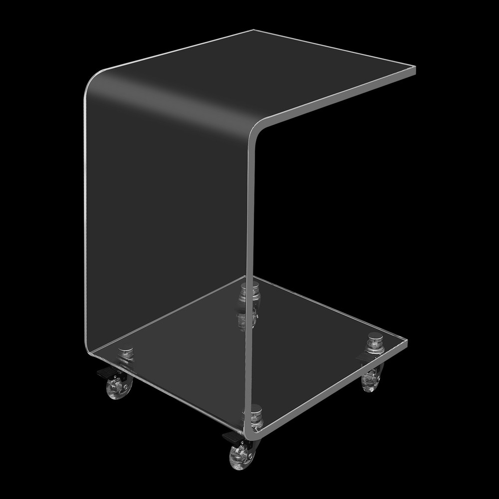 C-Shaped Side Table, Acrylic End Table, Couch Side Table US