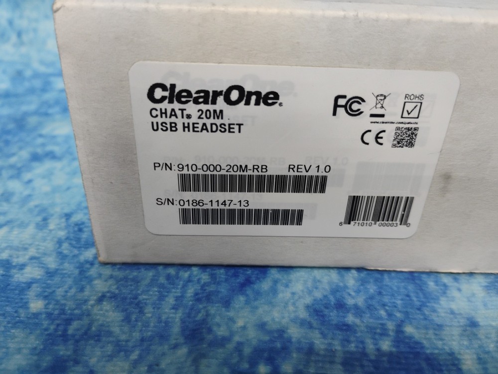 ClearOne Chat 20M USB Headset, 910-000-20M